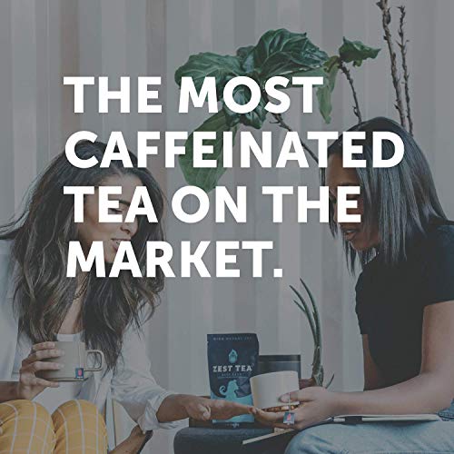 Zest Tea Premium Energy Hot Tea, High Caffeine Blend Natural &Amp; H