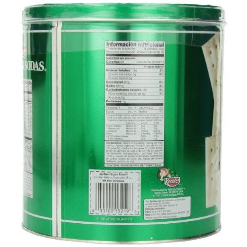 Keebler, Export Sodas, Crackers, Original, 28Oz Can