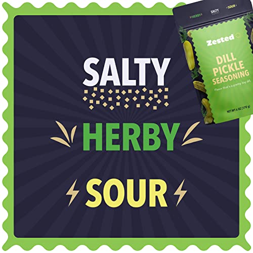 Zested - Dill Pickle Seasoning -Tangy Seasoning with Dill, Garli...