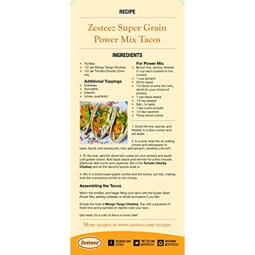 Zesteez Premium Mango Tango Chutney - 9oz Pack of 3 Made in USA