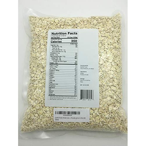 Zestful Foods Whole Grain Rolled Barley, Pressed Barley, 3 Pound