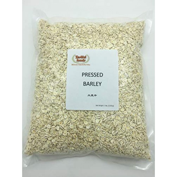 Zestful Foods Whole Grain Rolled Barley, Pressed Barley, 3 Pound