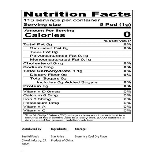 Zestful Foods Premiurm Grade Star Anise Seeds, Aniseed, Chinese