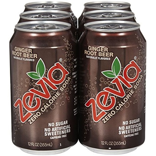 Zevia Diet Soda - Ginger Root Beer - 12 Oz - 6 Pk