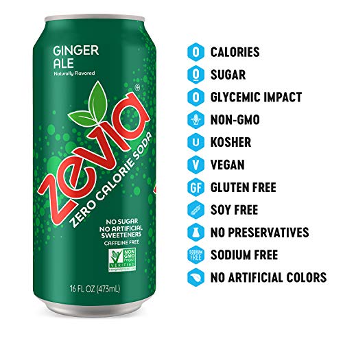 Zevia Ginger Ale, Zero Calories Or Sugar, Naturally Sweetened, C