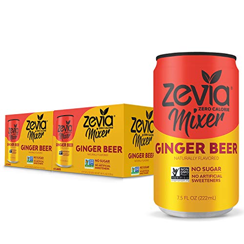 Zevia Ginger Beer, 7.5Oz Pack Of 12 Zero Calories Or Sugar, Na