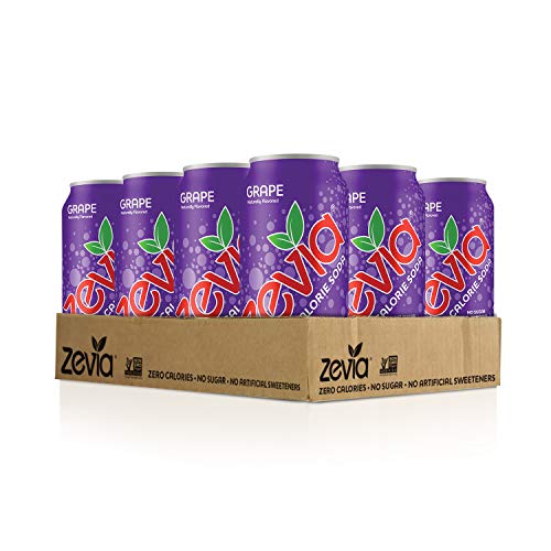 Zevia Grape, 16 Oz Can 12Count Zero Calorie, Zero Sugar, Natur
