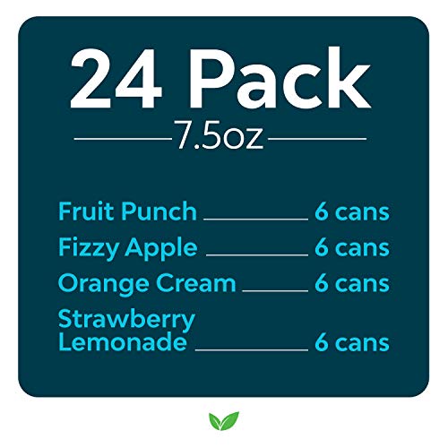 Zevia Kidz Sparkling Drink, Variety Pack, 7.5 Ounce Cans Pack O
