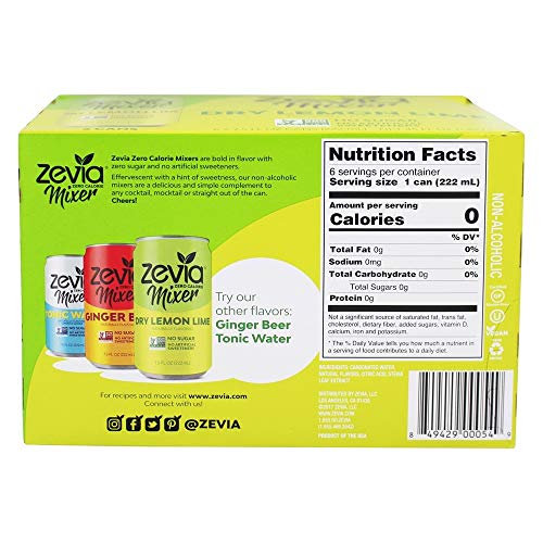 Zevia Mixer Dry Lmn Lime 0Cal 6 45Oz