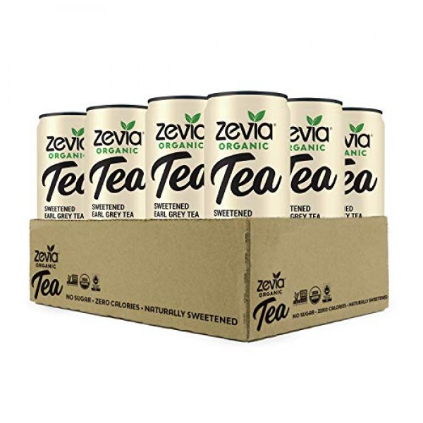 Zevia Organic Earl Grey Tea Blood Orange, 12 Count, Sugar-Free B...