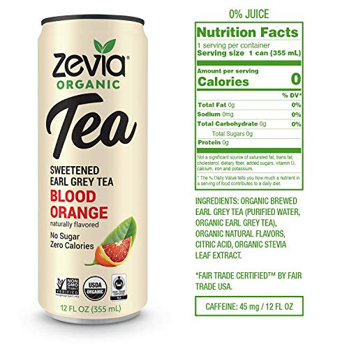 Zevia Organic Tea Time Variety Pack, 12 Count, Sugar-Free Brewed