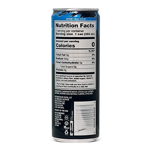 Zevia Zero Calorie Energy Drink Naturally Sweetened Energy Drink