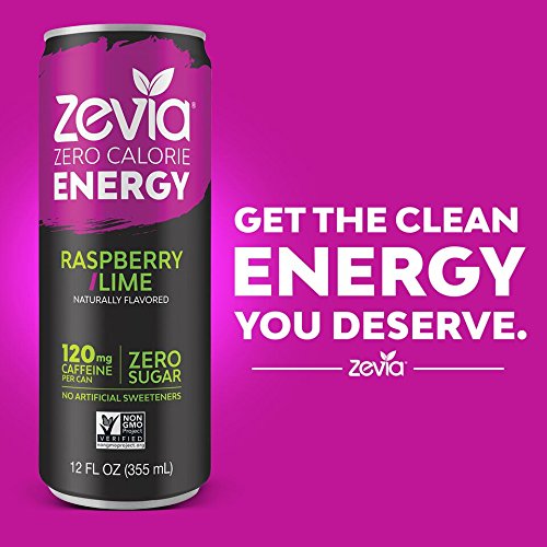 Zevia Zero Calorie Energy Drink, Variety Pack, 12 Ounce Pack Of