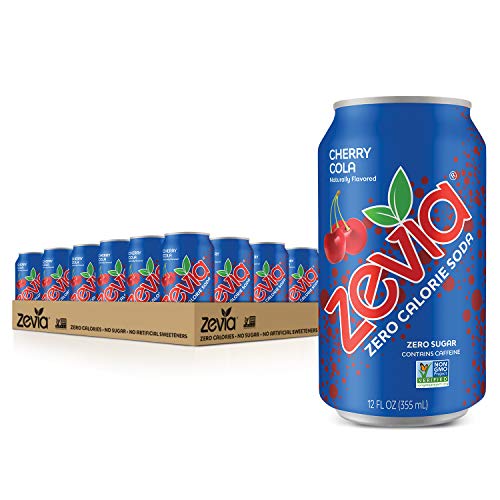 Zevia Zero Calorie Soda, Cherry Cola, Naturally Sweetened Soda,