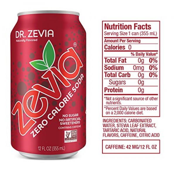 Zevia Zero Calorie Soda, Dr. Zevia, Naturally Sweetened Soda, Fr
