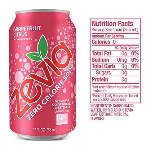 Zevia Zero Calorie Soda, Grapefruit Citrus, Naturally Sweetened
