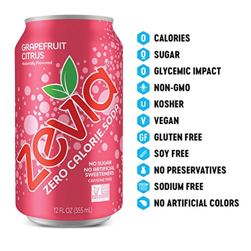 Zevia Zero Calorie Soda, Grapefruit Citrus, Naturally Sweetened