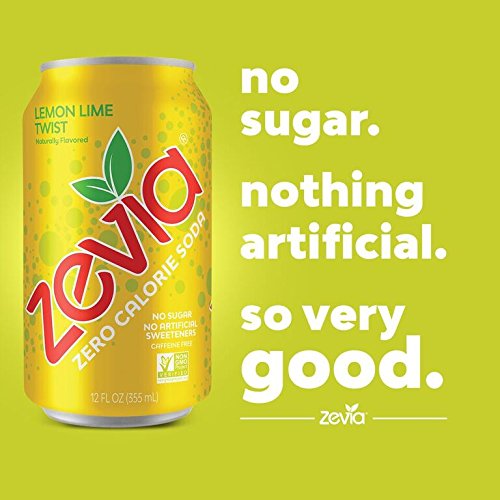 Zevia Zero Calorie Soda, Lemon Lime Twist, Naturally Sweetened S