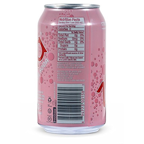 Zevia Zero Calorie Soda, Strawberry, Naturally Sweetened Soda, S
