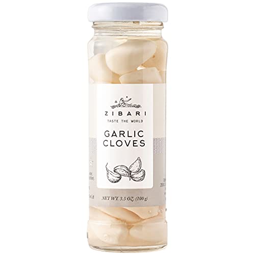 Zibari - Garlic Cloves In Vinegar - Kosher - 3.5 Oz 100G - 12