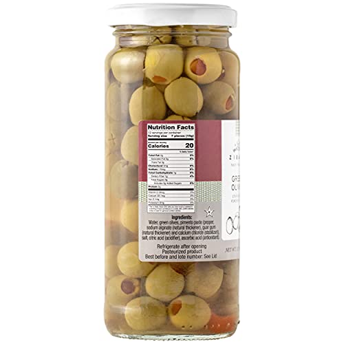 Zibari - Green Olives Stuffed With Pimento Paste - Manzanilla