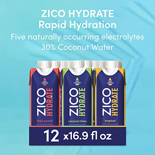 ZICO Hydrate Sports Drink, Variety Pack - 12-Pack, 16.9 Fl Oz C...