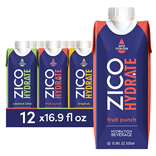 ZICO Hydrate Sports Drink, Variety Pack - 12-Pack, 16.9 Fl Oz C...