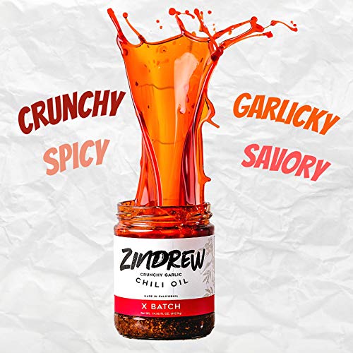 ZINDREW CHILI Crunchy Garlic Chili Oil OG BATCH. Premium Spicy, ...