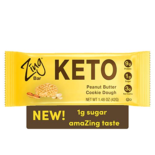 Zing Bars Keto Low Carb Protein Bar | Peanut Butter Cookie Dough