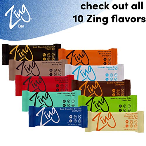Zing Bars Plant-Based Protein Bar | Variety Pack, 12 Count | Be
