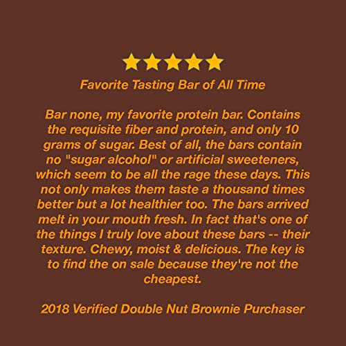 Zing Plant-Based Protein Bar | Double Nut Brownie, 12 Count | Mo