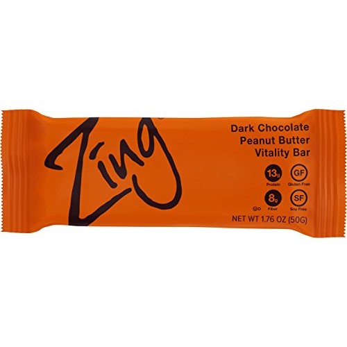 Zing Whey Protein Bar | Dark Chocolate Peanut Butter, 12 Count |