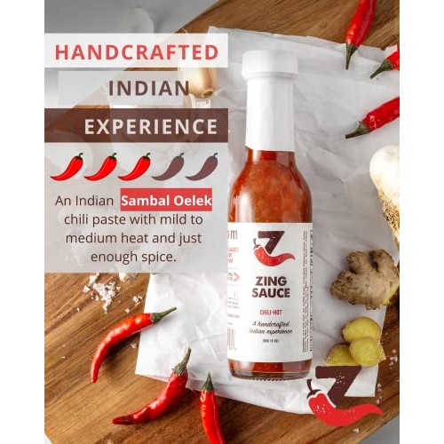 Zing Hot Chili Garlic Sauce - Sambal Oelek Spicy Chili Crisp Ind...