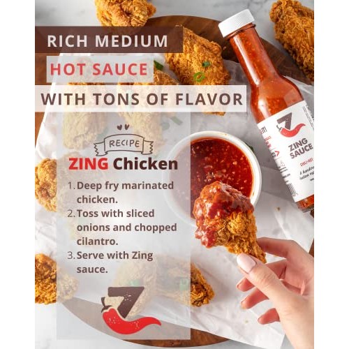 Zing Hot Chili Garlic Sauce - Sambal Oelek Spicy Chili Crisp Ind...