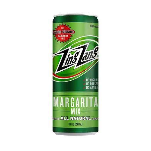 Zing Zang All Natural Margarita Mix, 24 - 8 Oz Cans, Three Fruit