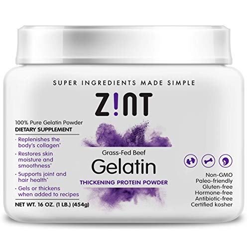 Unflavored Gelatin Powder 16 Oz: Anti Aging Collagen Supplemen