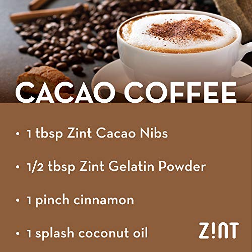 Zint Organic Cacao Nibs 8 Oz: Paleo-Certified, Organic, Non Gm