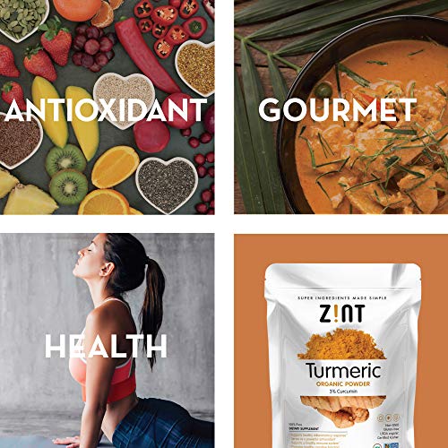 Zint Organic Turmeric Powder 16 oz: Raw Turmeric Root Curcumin...