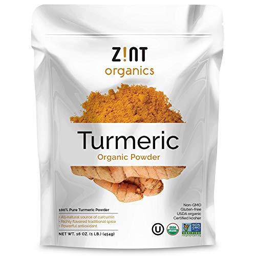 Zint Organic Turmeric Powder 16 oz: Raw Turmeric Root Curcumin...