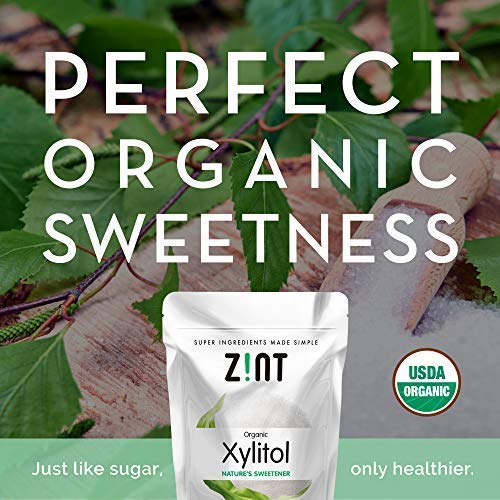 Zint Organic Xylitol Sweetener: Natural Sugar Free Substitute, N