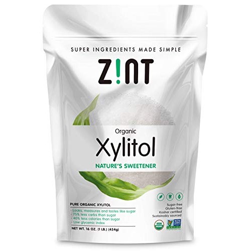 Zint Organic Xylitol Sweetener: Natural Sugar Free Substitute, N