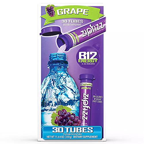 Zipfizz Healthy Energy Drink Mix, Grape, 30-Count