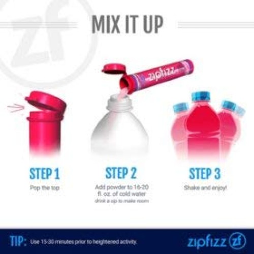 Expect More Zipfizz Energy Drink Mix, Fruit Punch 20 Ct