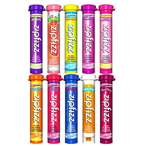 Zipfizz Healthy Energy Drink Mix, Ultimate 10 Flavor Variety Sam