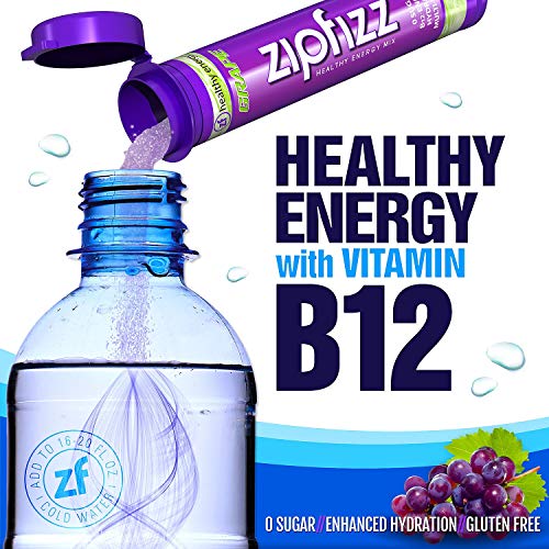 Zipfizz Energy/Sports Drink Mix-Grape 20 Ct. Pack Of 6