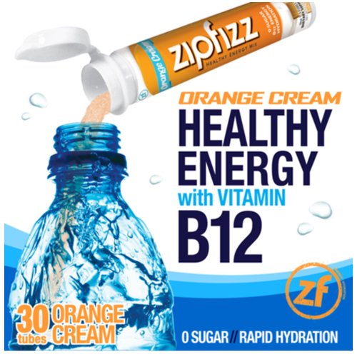 Zipfizz Healthy Energy Drink Mix, Orange Cream, 30-Count