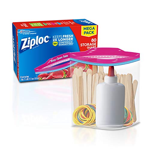 Ziploc Freezer Bags, Quart, 75 Ct