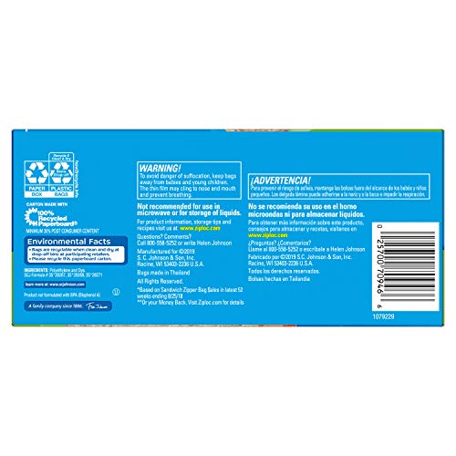 Ziploc Sandwich Bags, Easy Open Tabs, 280 Count