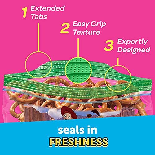 Ziploc Snack Bags For On The Go Freshness, Grip N Seal Technolo