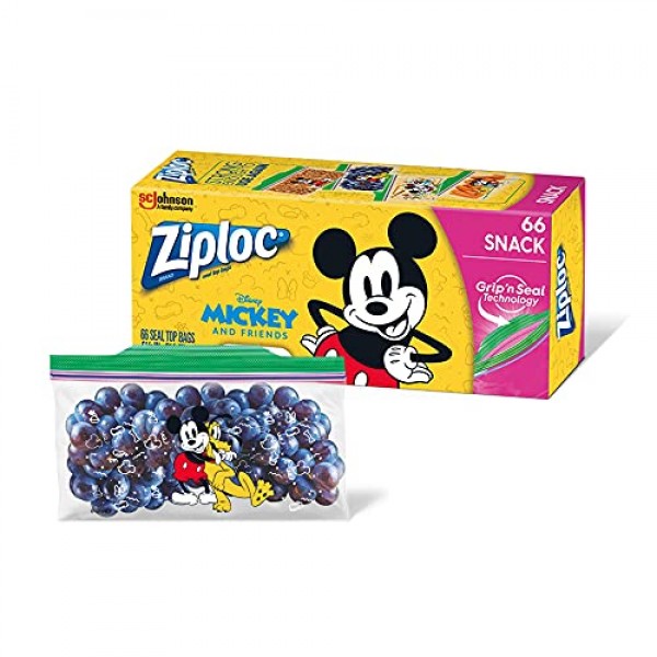 Ziploc Snack Bags for On the Go Freshness, Grip n Seal Technolo...